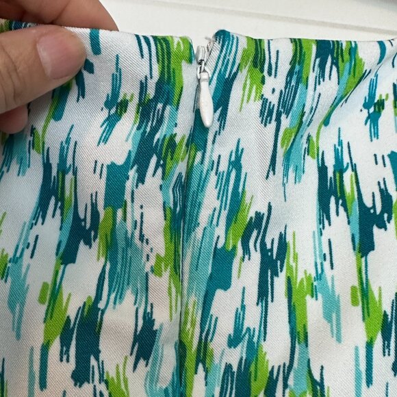 PERCEPTIONS PETITE |  Sleeveless Sheath Dress | Green Blue White | Size:… - Picture 4 of 7